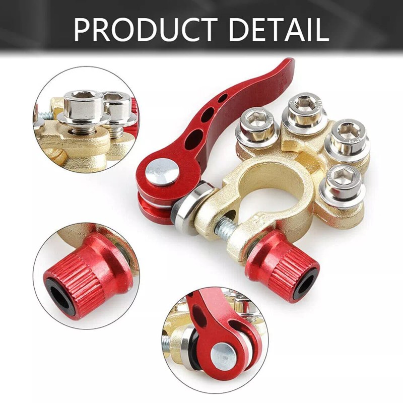 YCY Car Battery Terminal Connector Clamp 2Pcs Quick Release Adjust