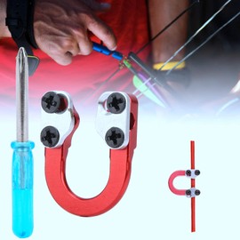 Keenso Archery D Loop Metal Ring, Shooting Metal D Ring with Screwdriver Release Bow String Arrow Nock D Loop(Red) Shooting and archery equipment Recreational Sports