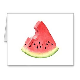 DJ Rogers Fine Art Watermelon Slice - Set of 10 Note Cards With Envelopes