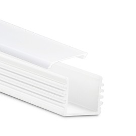 INNOVATE LED Profile 2 m, LED Aluminium Profile, Mounting Profile for Light Strips, Rail for Light Strips, Light Strip, Light Strip (U-Profile Mini 12 Flat, White, Flat Milky Cover)