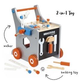 Janod Magnetic DIY Trolley, 26 Accessories, Ages 18+ Months, Wooden Construction - J06478