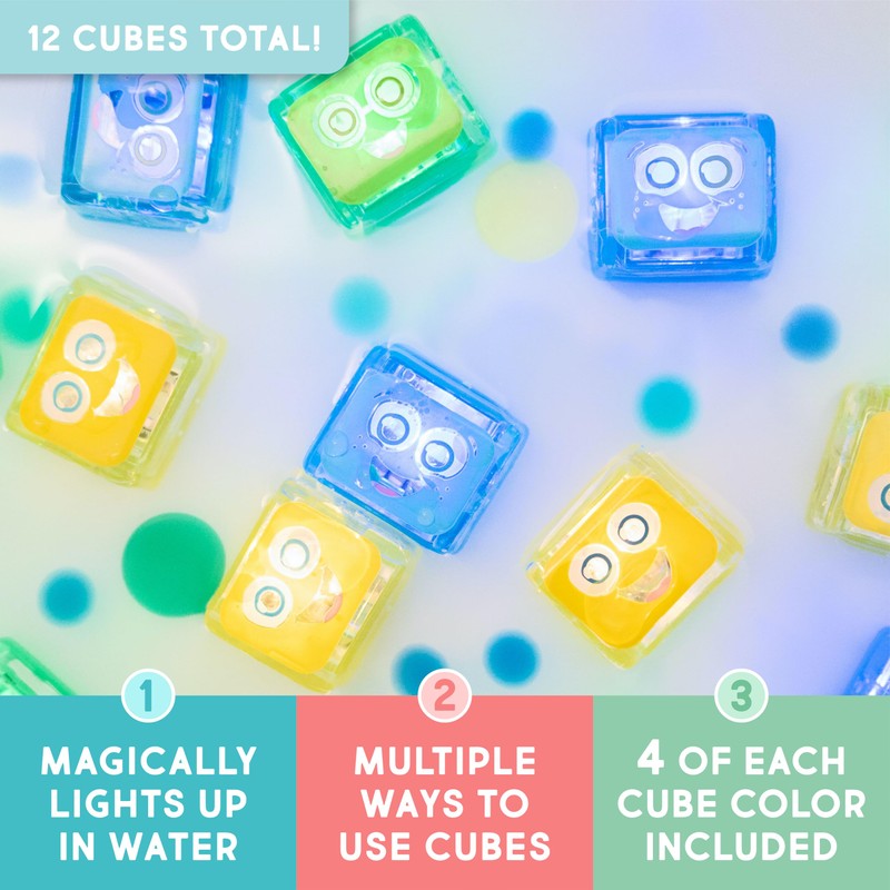 Glo Pals Water-Activated Light-Up Cubes Bundle for Sensory Play –
