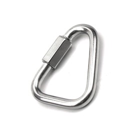 heyous 1/2 Inch Triangle Connection Ring Triangle Lock Quick Release Silver Stainless Steel Triangle Buckle Suitable for Camping Accessory and Support Sling