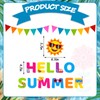 JarThenaAMCS 25Pcs Hello Summer Garage Decoration Magnet Stickers Watermelon Palm