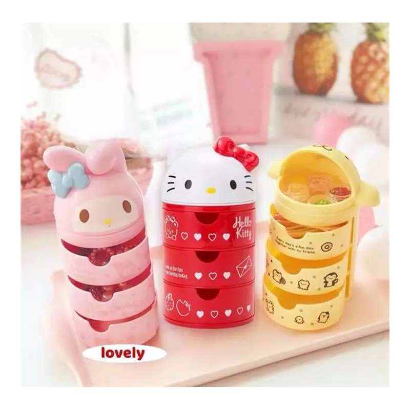 Sanrio Pompompurin 3 tier drawer mini storage organizer