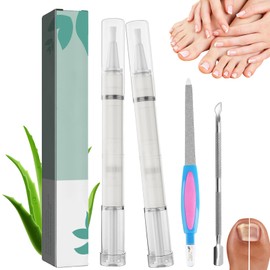 Pack of 2 Nail Care with Nail File, Nail Care Pen, Nail Oil Pen, Health Routine Nail Care, Nail Nutrition Oil, with Vitamin E & Aloe Vera, for Nourished Fingernails and Toenails