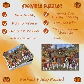 Doggie of The Day Beagle Dogs - Round Town Family - Jigsaw Puzzle for Adults - Interlocking Puzzle Game Artwork - Gift for Dog Lovers - 200 Pcs 14"x10"