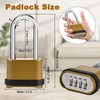 4 Digit Heavy Duty Combination Lock - 105mm Long Shackle