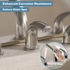 Lavatrum Brushed Nickel Widespread Bathroom Faucet Sink 3 Hole -