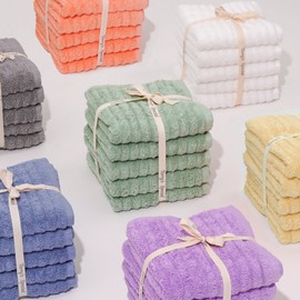 Terry Special 200g wave/two-faced double-sided hotel towel, 10 sheets, towel towel towel towel set, two-face_forest green, 10 sheets / 테리스페셜 200g 웨이브/투페이스 양면 호텔수건 10장 수건 타올 타월 수건세트, 투페이스_포레스트그린 10장