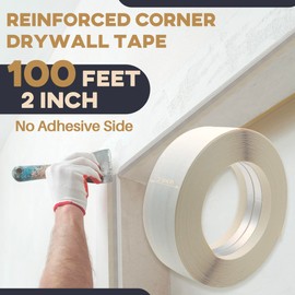 Terixe Drywall Corner Tape - 100 Ft Roll Reinforced Drywall Corner Bead, Inside Corner Tape for Easy Repair, No-Adhesive Side