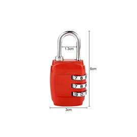 Jagowa 3PCS Luggage Locks 3 Digit Combination Padlock Codes Security Luggage Case Bag Code Lock Black White Red