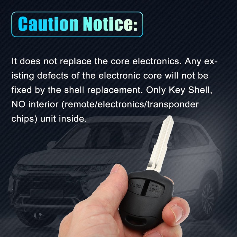 X AUTOHAUX Car Key Case 2 Buttons Remote Control Key