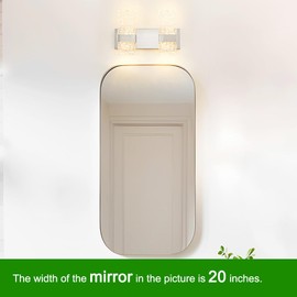 Ditoon Modern Brushed Nickel 4-Lights Bathroom Vanity Light, LED Bathroom Light Fixtures Over Mirror, Dimmable Acrylic Wall Lighting Fixtures, Hardwired Wall Light(H9.25in, L13.78in)