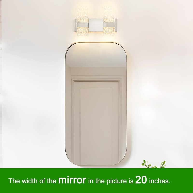 Ditoon Modern Brushed Nickel 4-Lights Bathroom Vanity Light, LED Bathroom