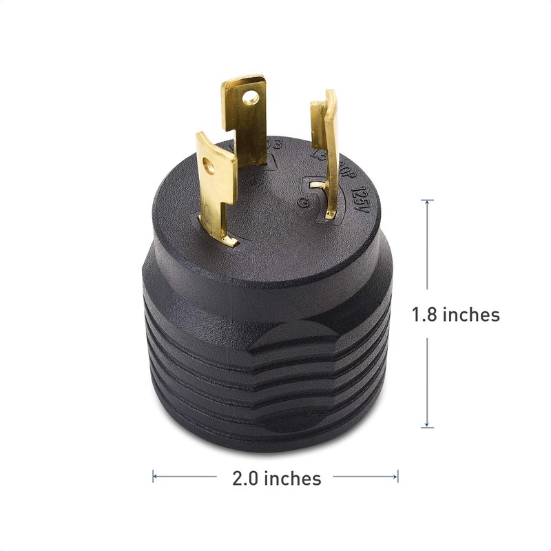 Cable Matters 2-Pack 3 Prong Twist Lock to 30 Amp