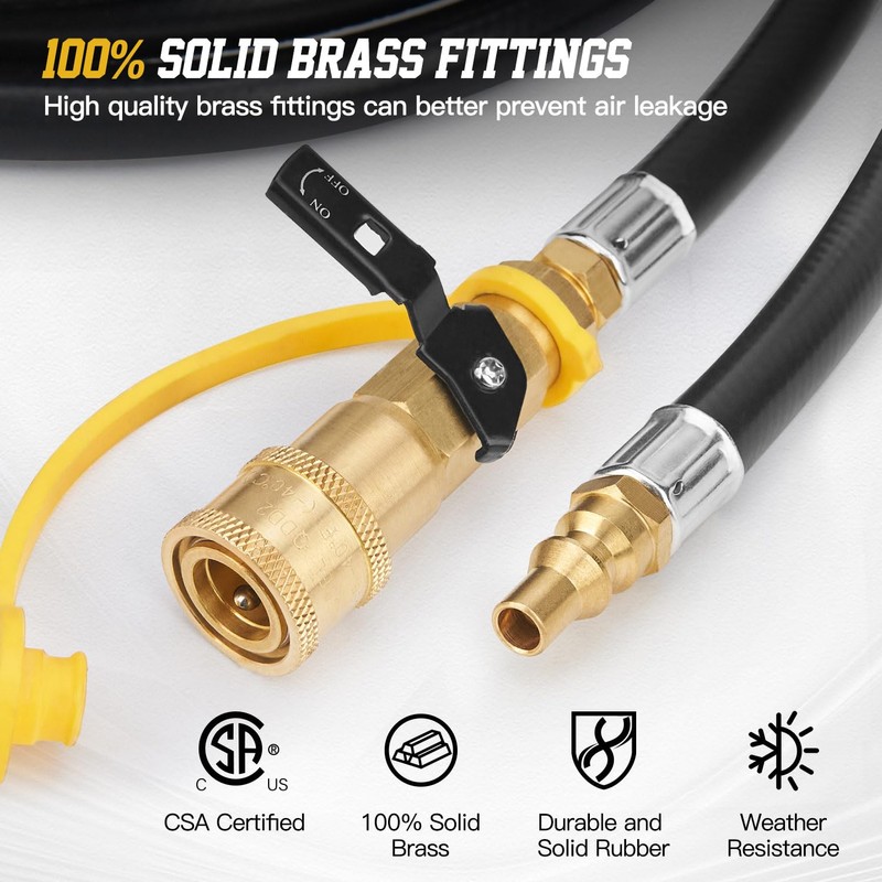 CALPOSE 15FT RV Quick Connect Hose, With Elbow Adapter Fits