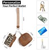 Dual Pouch Wristlet Wallets for Women Leather Portable Coin Purse