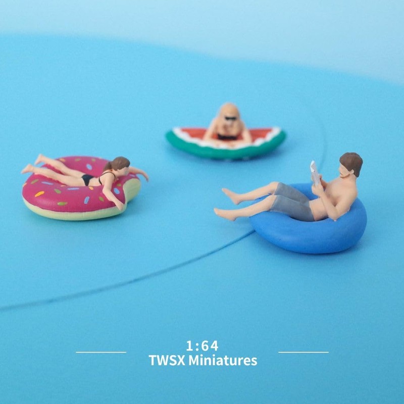 3pcs Pool Queue Models 1:64 Scale for Macro Photography