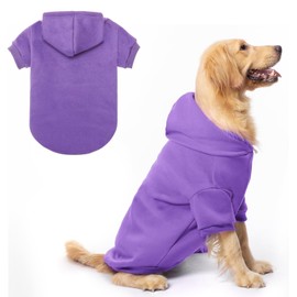 BINGPET Dog Hoodies - Fleece Lined Fall Dog Puppy Sweatshirt Soft Warm Sweater Winter Hooded Clothes for Small Medium Large Dogs & Cats