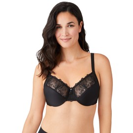 Wacoal Women's Slim Silhouette Minimizer Bra, Black, 32G