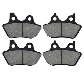 AHL Semi-metallic Front & Rear Brake Pads Set for Harley 2000-2007 FXST Softail Standard，2000-2007 FXSTB Night Train，2001 2002 2003 2004 2005 2006 FXSTBI Night Train