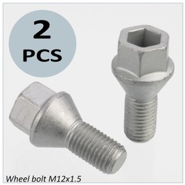 AERZETIX - C70322 Set of 2 Wheel Bolts M12 x 1.5 Compatible with Citroën, Peugeot, Toyota OE Numbers 5405.77, 90942-W2001