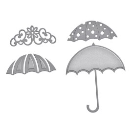 Sizzix Scrapbook Suaje Corte Paraguas Sombrilla Tarjetas Kit 4 Pzas