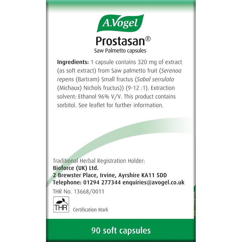 Saw Palmetto Capsules | A.Vogel Prostasan® | Relieve Urinary Discomfort