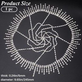 GORGECRAFT Rhinestone Headpieces Vintage Crystal Head Chain Wedding Bridal Flapper Headband Beaded Caps Roaring 20s Hair Jewelry Silver Boho Hair Accessories for Women Party Nightclub Prom Costume