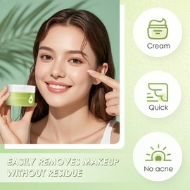 Yonynn Yonynn Makeup Cleansing Balm, Melting Balm Makeup Remover for Face, Eyes & Lips, Deep Cleansing Oil Cleanser for Waterproof Make up Gentle, Fragrance-Free Face Clean Balms with Vitamin C (1, avocado)