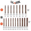 LLNEDL 3/8 Inch Drive Long Allen Hex Bit Socket Set,