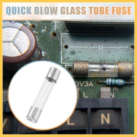 REPAIROCK 30pcs 1A Quick Blow Glass Tube Fuse Breaking Voltage 250V 6x30mm 0.24x1.18 Inch Fuse Glass Tube for Car Auto Replacement Parts