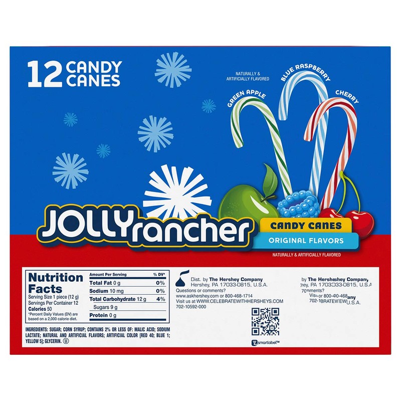 Jolly Rancher Candy Canes - Original Flavors - 24 ct.