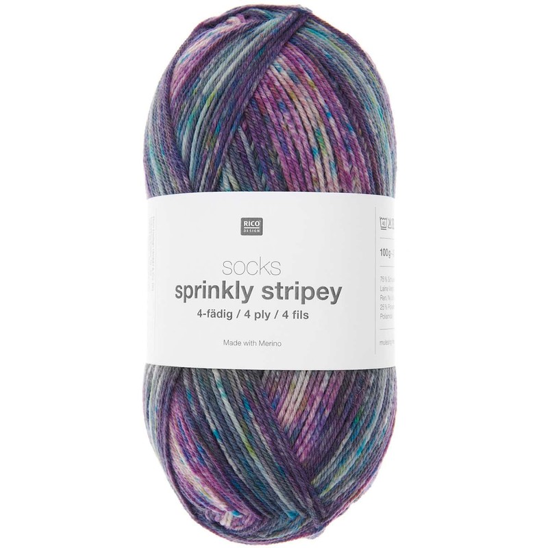 Sprinkly Stripey Socks 4-Ply Colour 005 Sphere 100 g