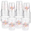 Funnymoom 60 Pcs Pink Bear Plastic Cups 16 oz Disposable