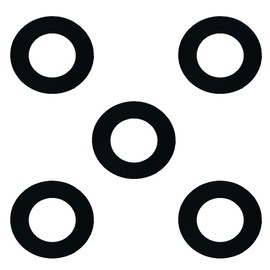 Sterling Seal CRG7157.600.031.300X5 7157 60 Durometer Ring Gasket 6" Pipe Size, 1/32" Thick, Pressure Class 300#, 6.62" ID, EPDM (Pack of 5)