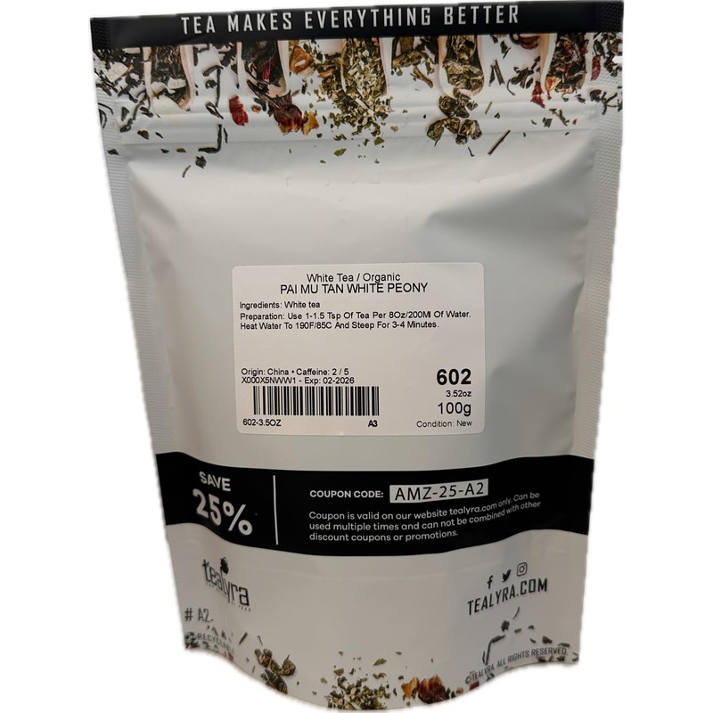 Tealyra - White Peony - Bai Mu Tan White Loose