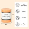 3x4 Inch Fall Yellow Pillar Candles Set of 3 -