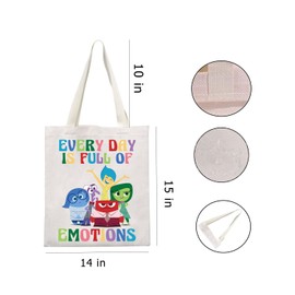 Zuo Bao Cartoon Movie Tote Bag Mental Health Matter Gift Every Day Is Full Of Emotions Shopping Bag Gift for Fans (Emotions)