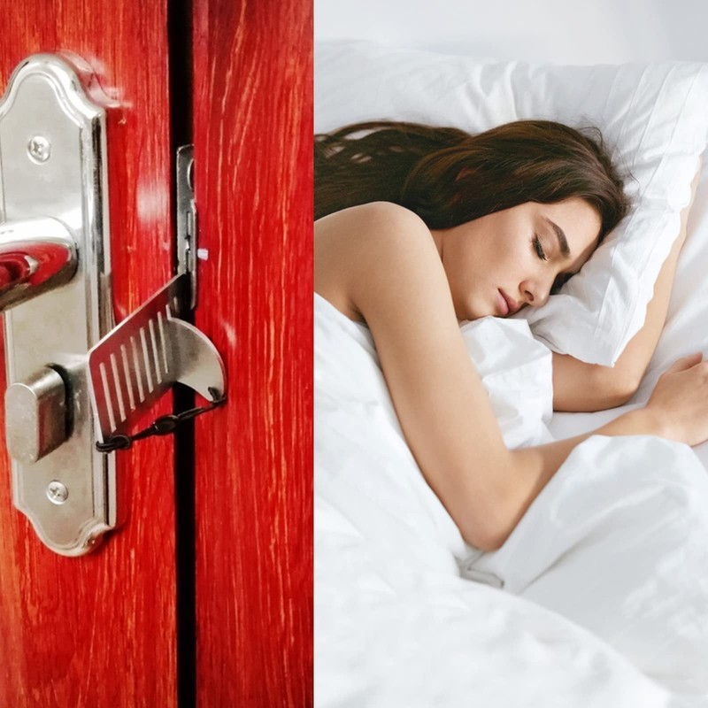 Portable Door Lock Travel Lock Solid Heavy Duty Lock Hole