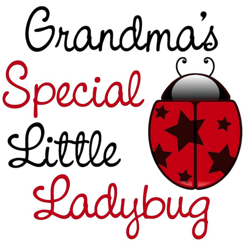 CafePress Grandma's Ladybug Round 4" MDF Holiday Ornament