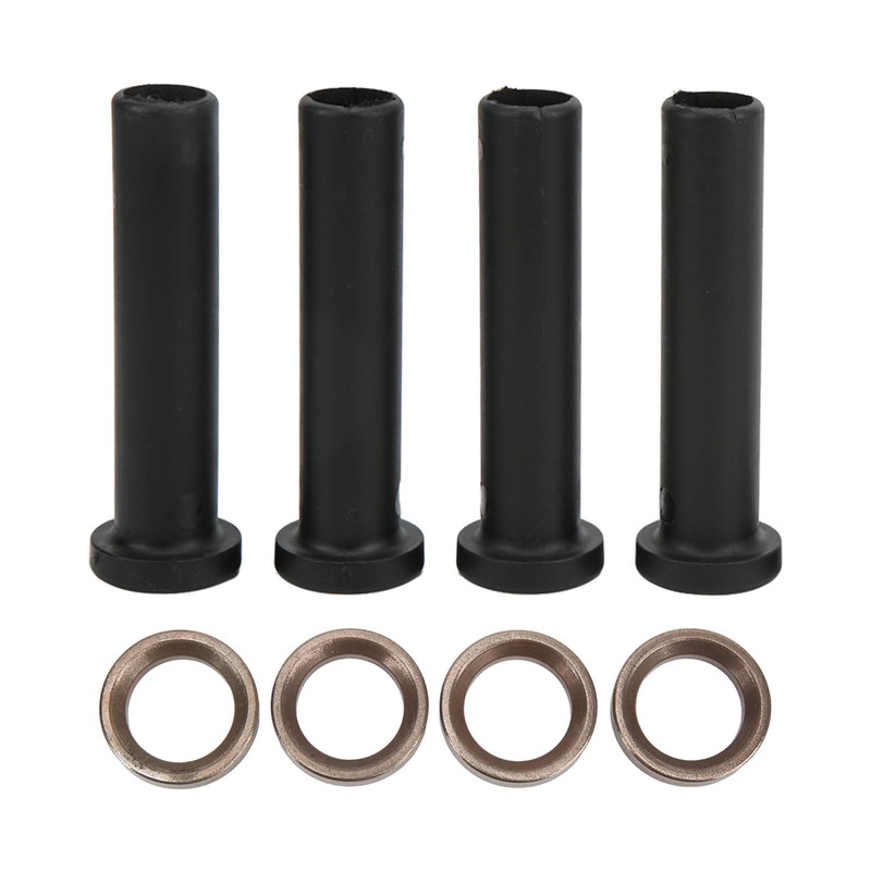 4pcs Front A Arm Long Bushing with Spacer Black Replacement