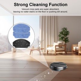 Fixbetter Mop Pads Replacement Holder Set for MAMNV BR150/BR151, for ZCWA BR150/BR151, for ONSON BR150/BR151, for GTTVO BR150/BR151, for MANVINS G20 Robot Vacuum Cleaner