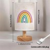 KADAFAGO Rainbow Print Atmosphere Bedside Lamp LED Table Light with