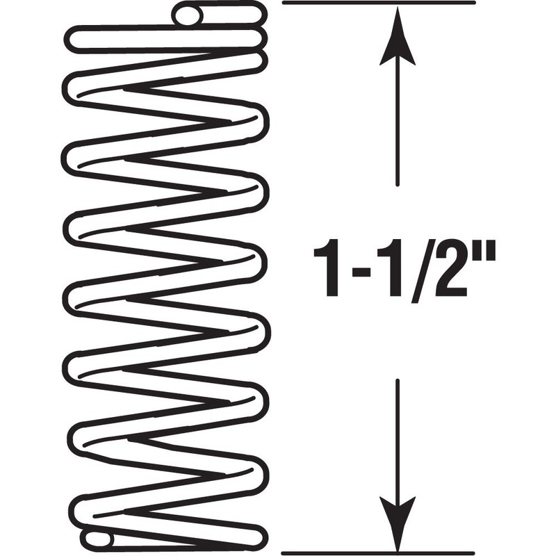 Prime-Line SP 9727 Compression Spring, Spring Steel Construction, Nickel-Plated Finish,