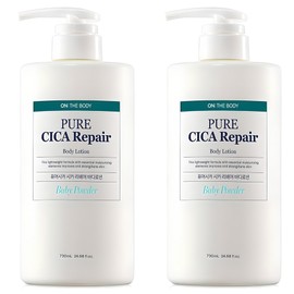 On the Body Pure Cica Body Lotion Baby Powder Scent, 730ml, 2 Pieces / 온더바디 퓨어시카 바디로션 베이비파우더향, 730ml, 2개