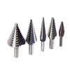 5Pcs Step Drill Bit Set Alloy Steel High Accuracy Multifunctional