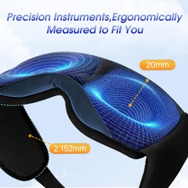 LC-dolida Breathable Sleep Mask,Eye Mask,Ideal for Travel,Night Work,Napping,Side Sleeping and Office Use for Both Men and Women（Ink）