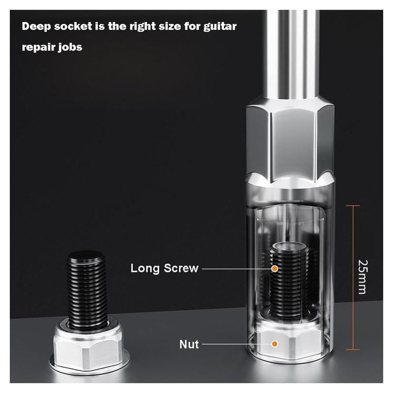 PANSHIYON 10mm Nut Driver,10mm Deep Socket Wrench Screwdriver for Modern